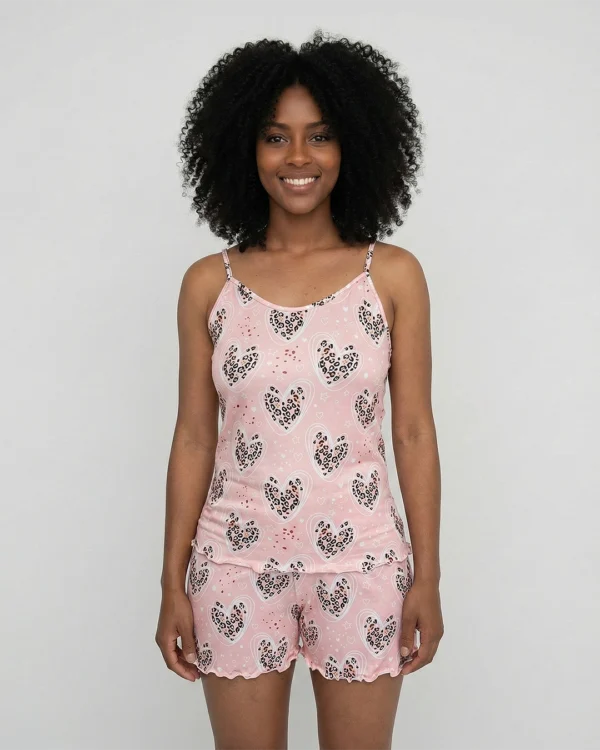 Pijama Short en Piel de Durazno