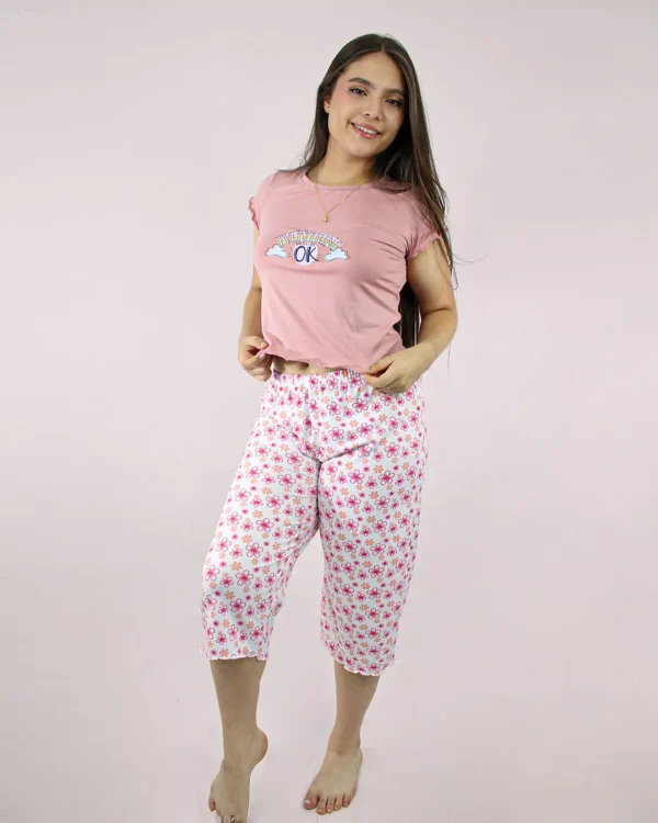 Pijama Capri Calma Guayaba