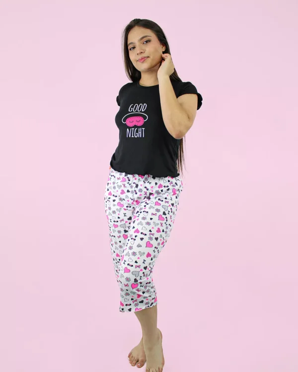Pijama Capri Calma Negro