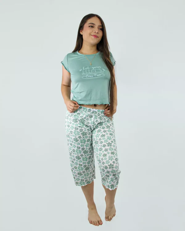 Pijama Capri Calma Oliva