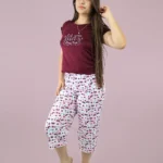 Pijama Capri Calma Vinotinto