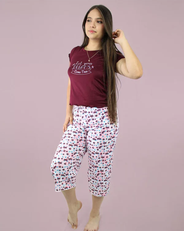 Pijama Capri Calma Vinotinto