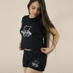 Pijama Short Sueño Negro