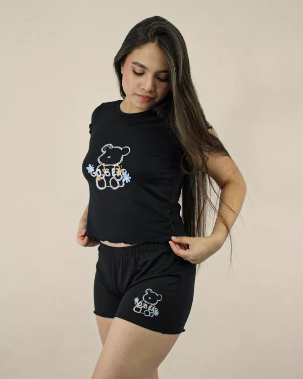 Pijama Short Sueño Negro