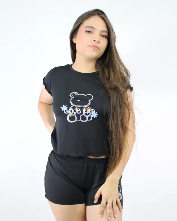 Pijama Short Negro