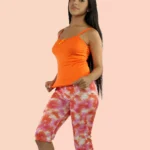 Pijama Capri Tie Dye Naranja