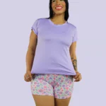 Pijama Short Relax Manga Morado