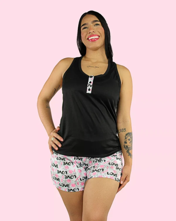 Pijama Short Relax Sisa Negro