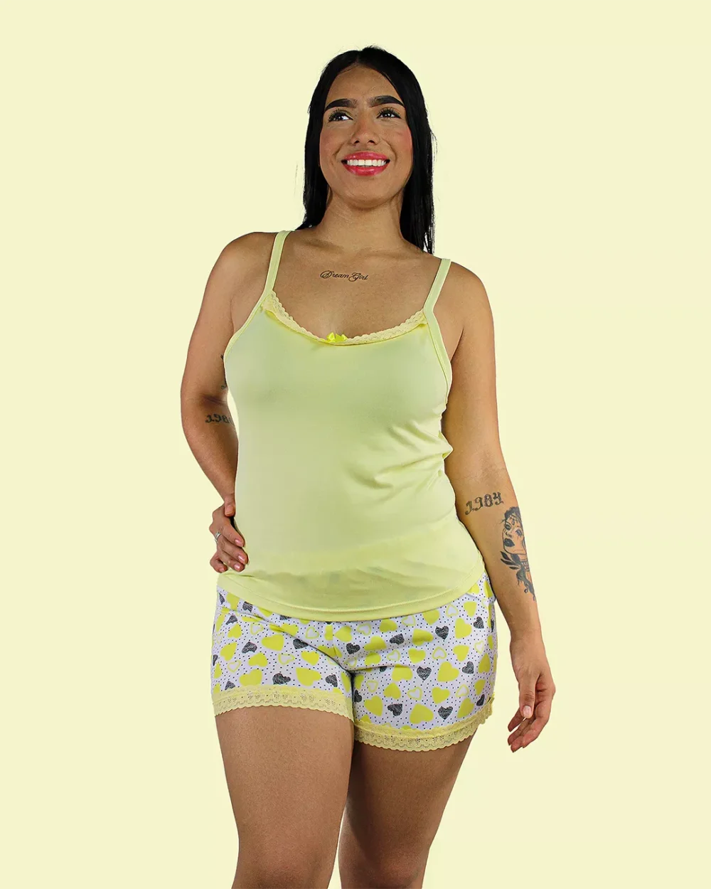 Pijama Short Relax Amarillo