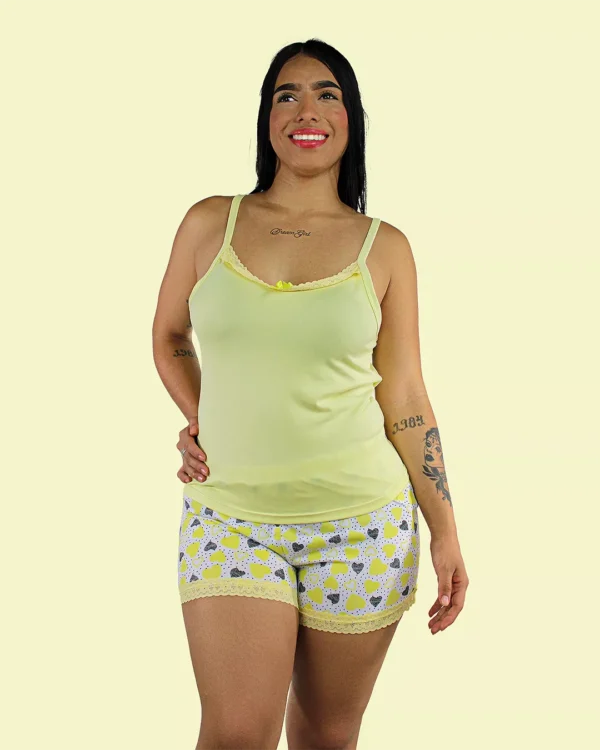 Pijama Short Relax Amarillo